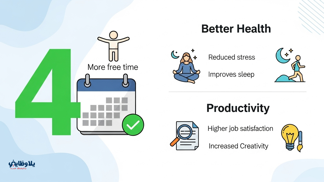 أسبوع عمل 4 أيام: كيف يعزز صحة الموظفين ويرفع إنتاجيتهم