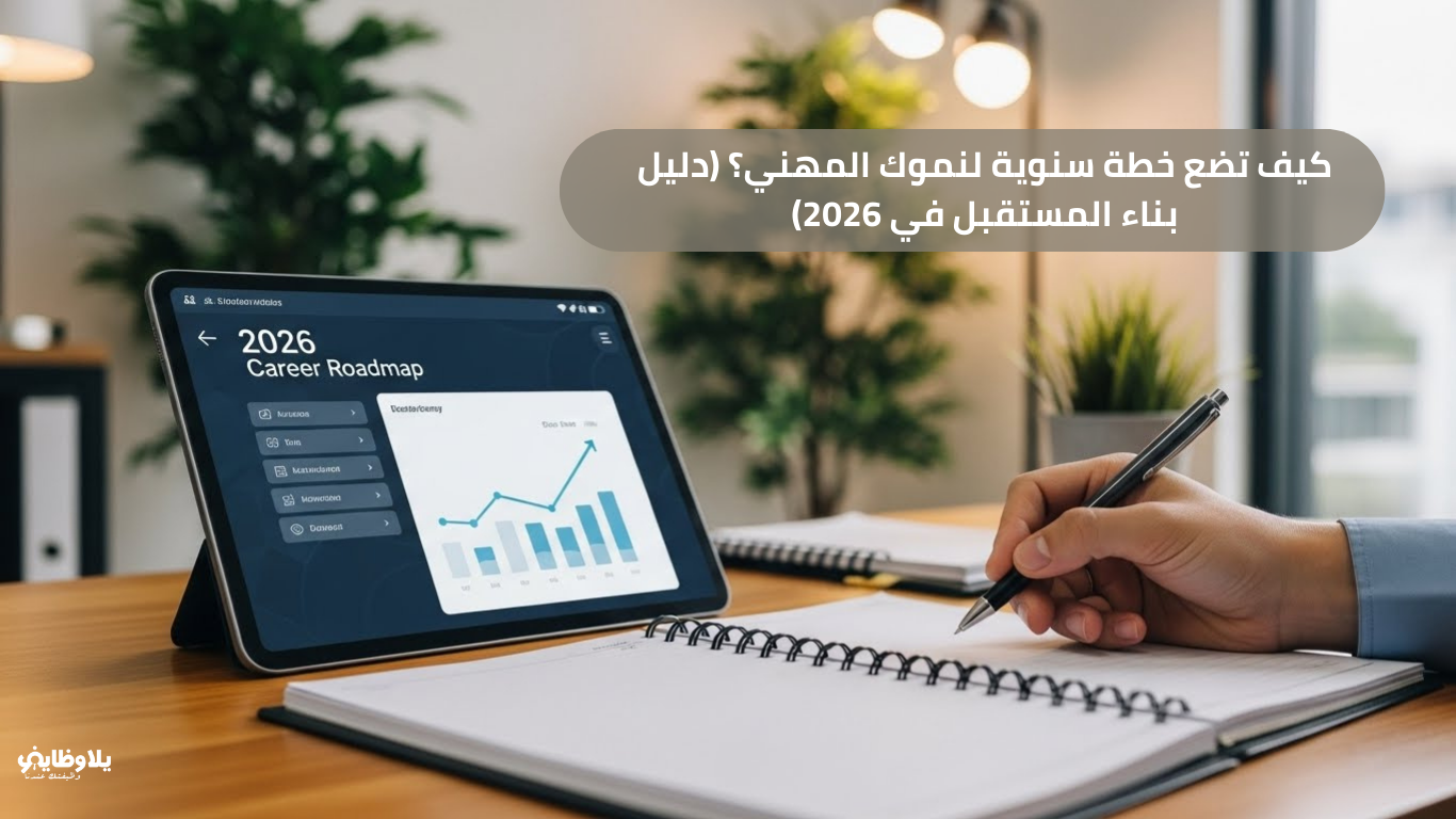 كيف تضع خطة سنوية لنموك المهني؟ (دليل بناء المستقبل في 2026)