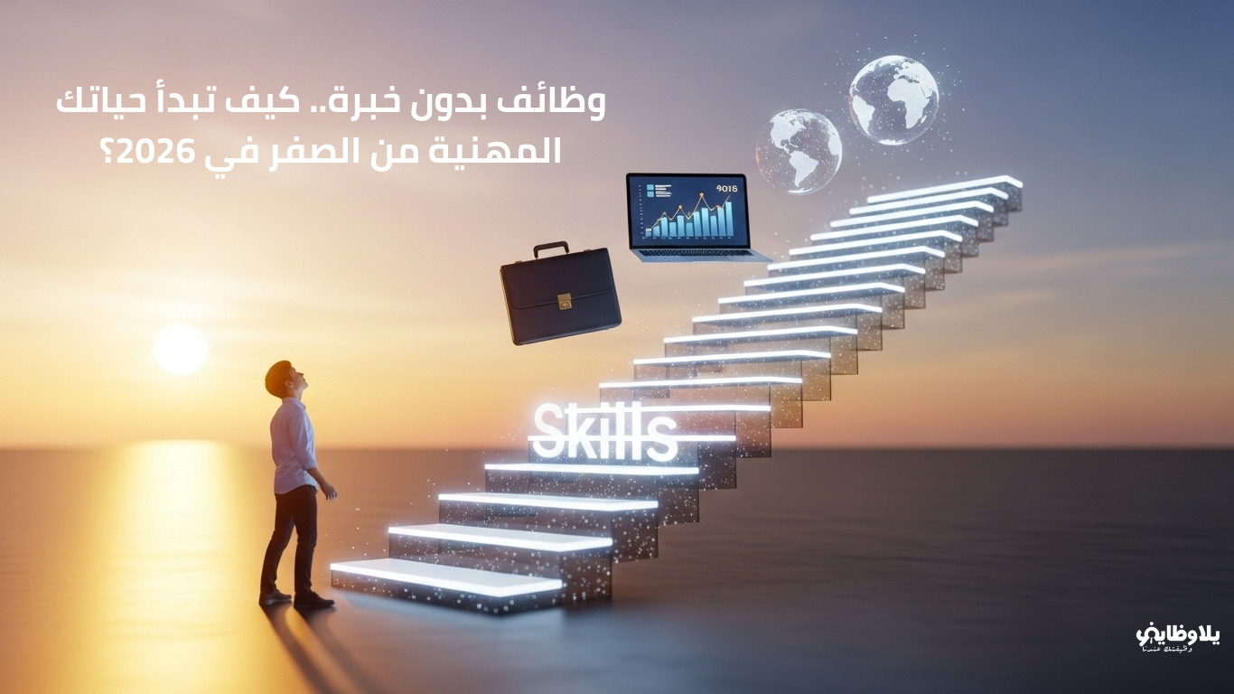 وظائف بدون خبرة.. كيف تبدأ حياتك المهنية من الصفر في 2026؟