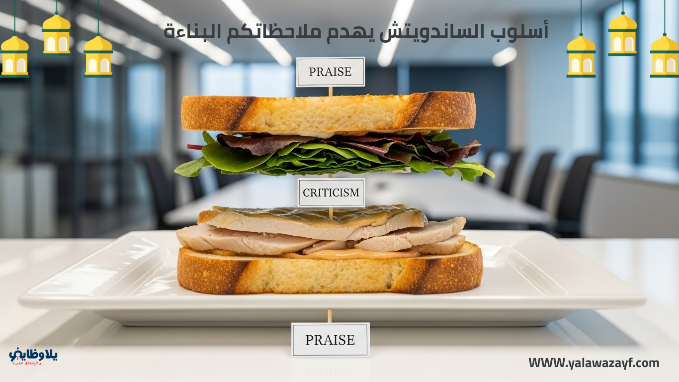 أسلوب الساندويتش يهدم ملاحظاتكم البناءة