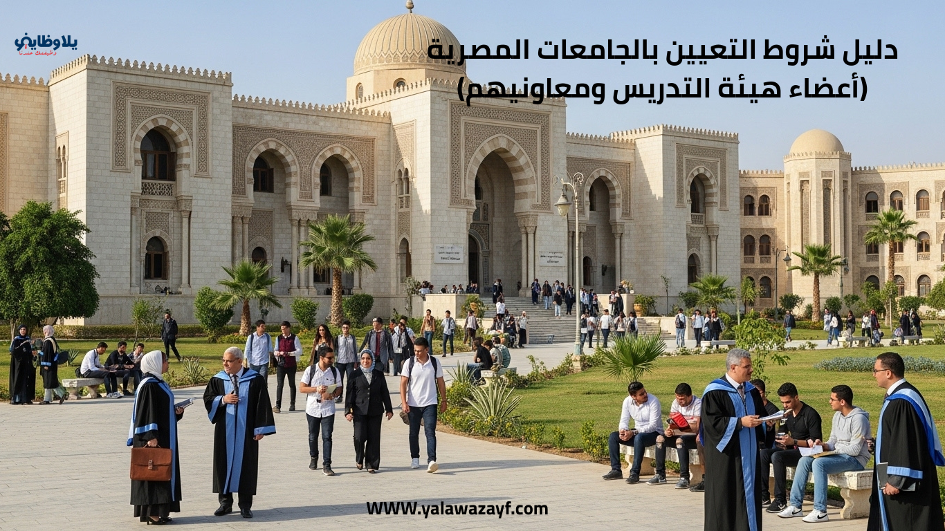 دليل شروط التعيين بالجامعات المصرية (أعضاء هيئة التدريس ومعاونيهم)