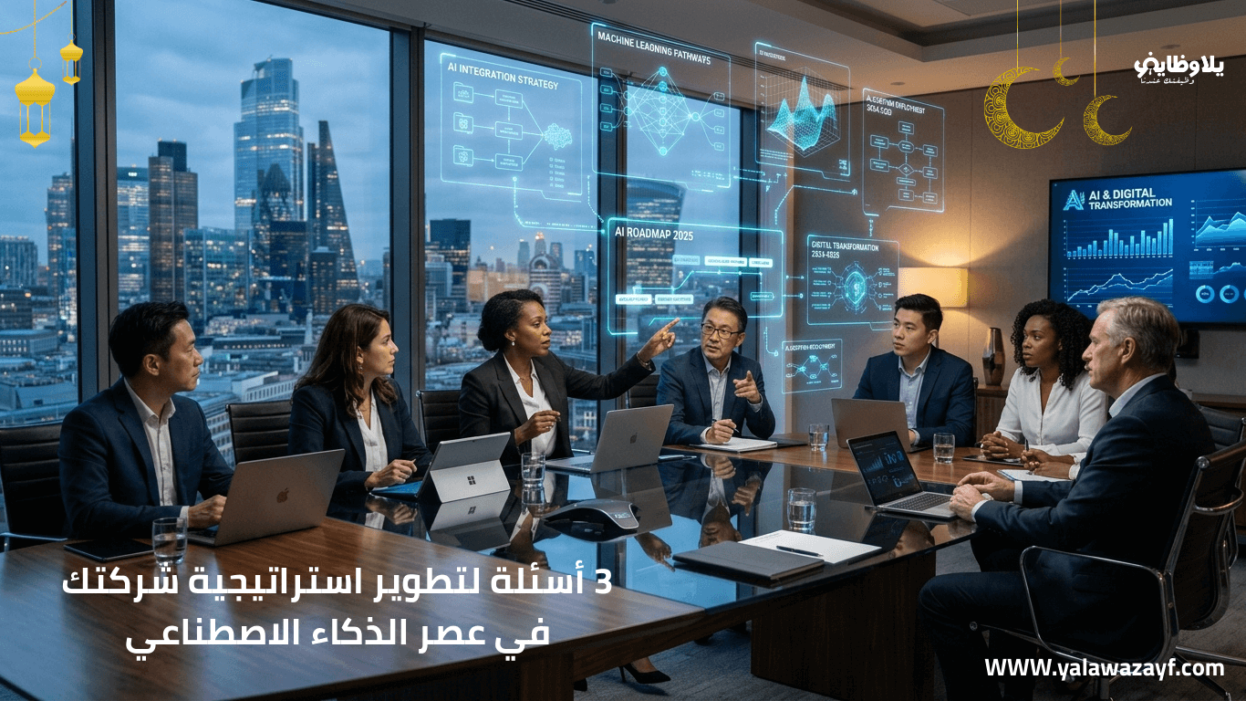 3 أسئلة لتطوير استراتيجية شركتك في عصر الذكاء الاصطناعي