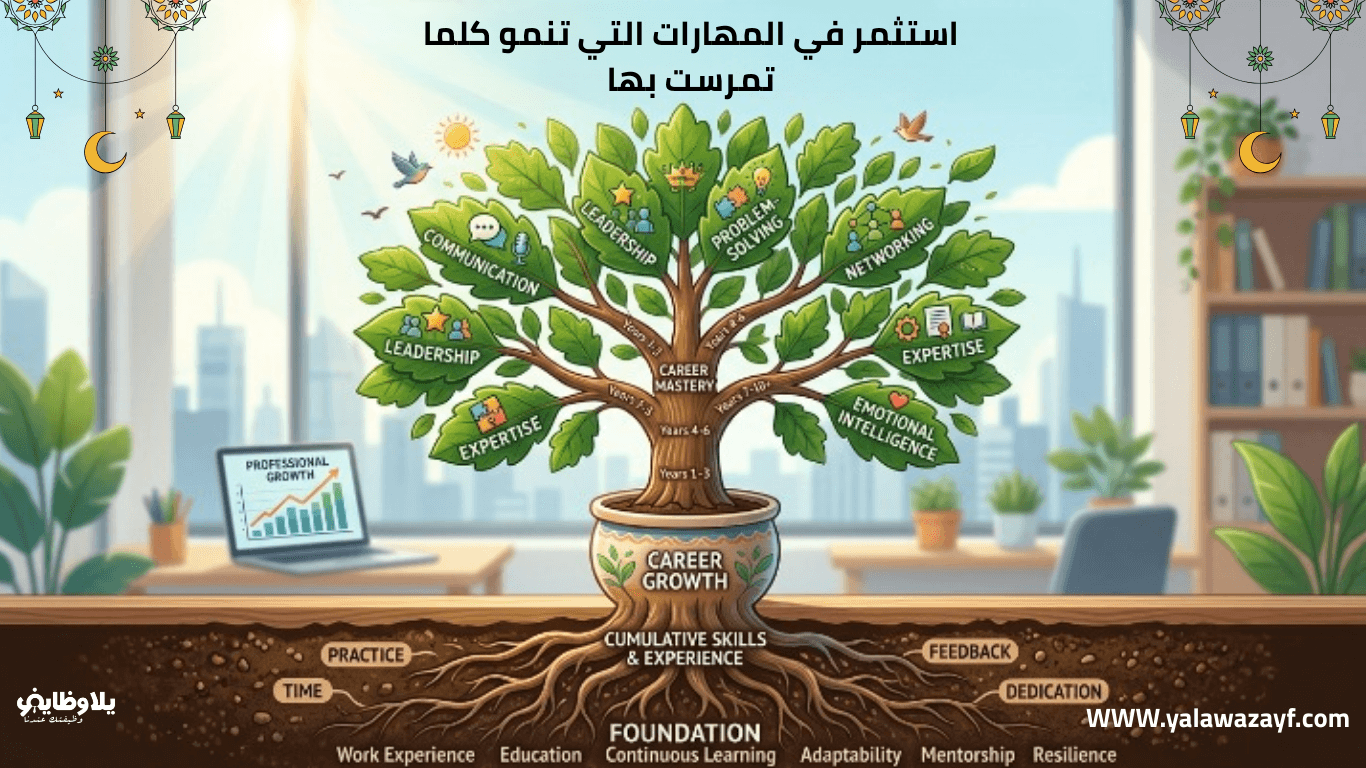 استثمر في المهارات التي تنمو كلما تمرست بها