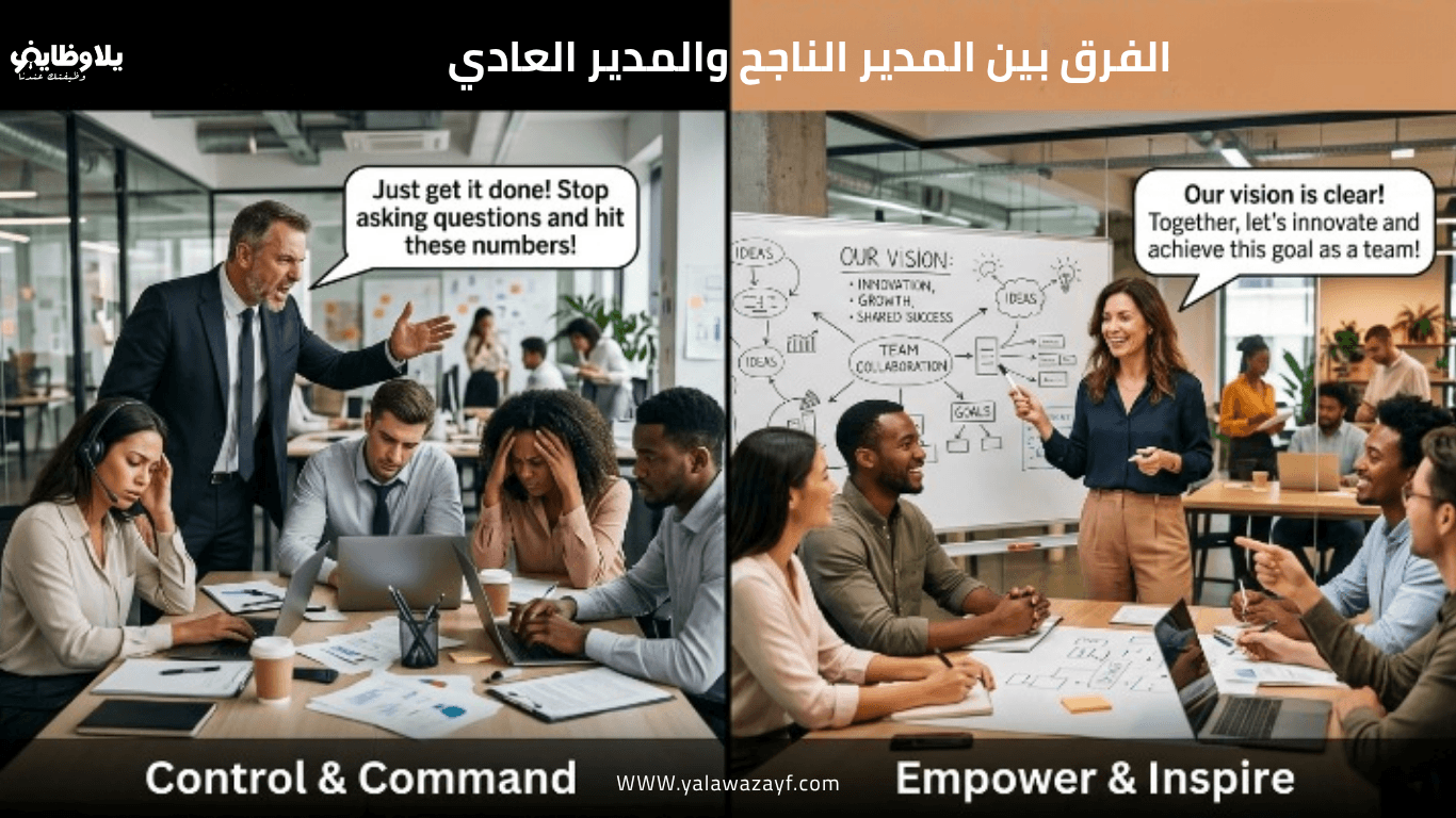 الفرق بين المدير الناجح والمدير العادي
