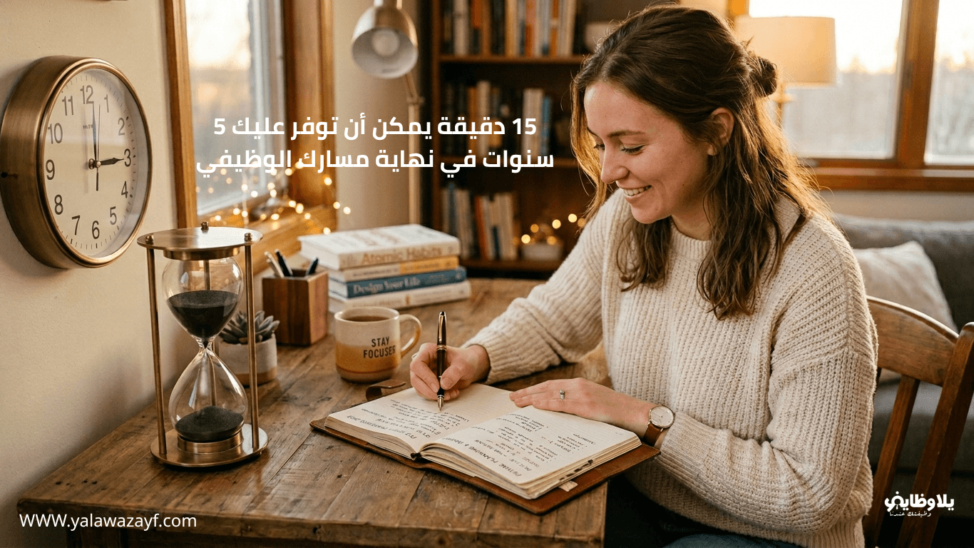 15 دقيقة يمكن أن توفر عليك 5 سنوات في نهاية مسارك الوظيفي