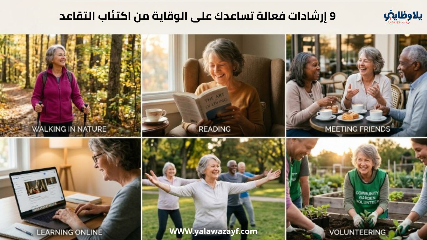 9 إرشادات فعالة تساعدك على الوقاية من اكتئاب التقاعد