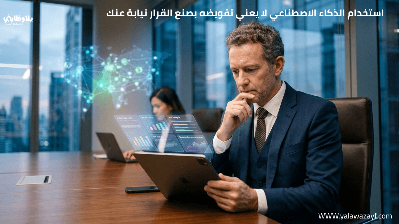استخدام الذكاء الاصطناعي لا يعني تفويضه بصنع القرار نيابة عنك