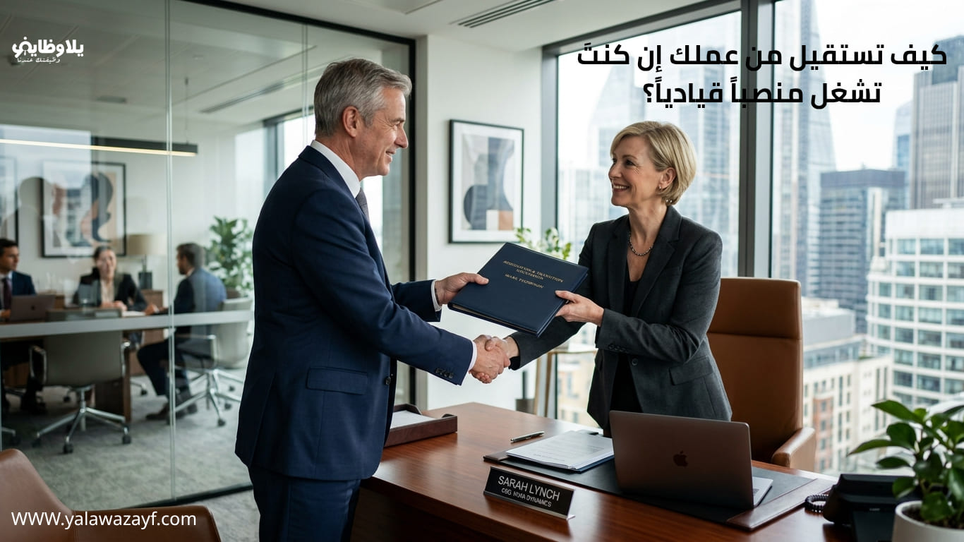 كيف تستقيل من عملك إن كنتَ تشغل منصباً قيادياً؟