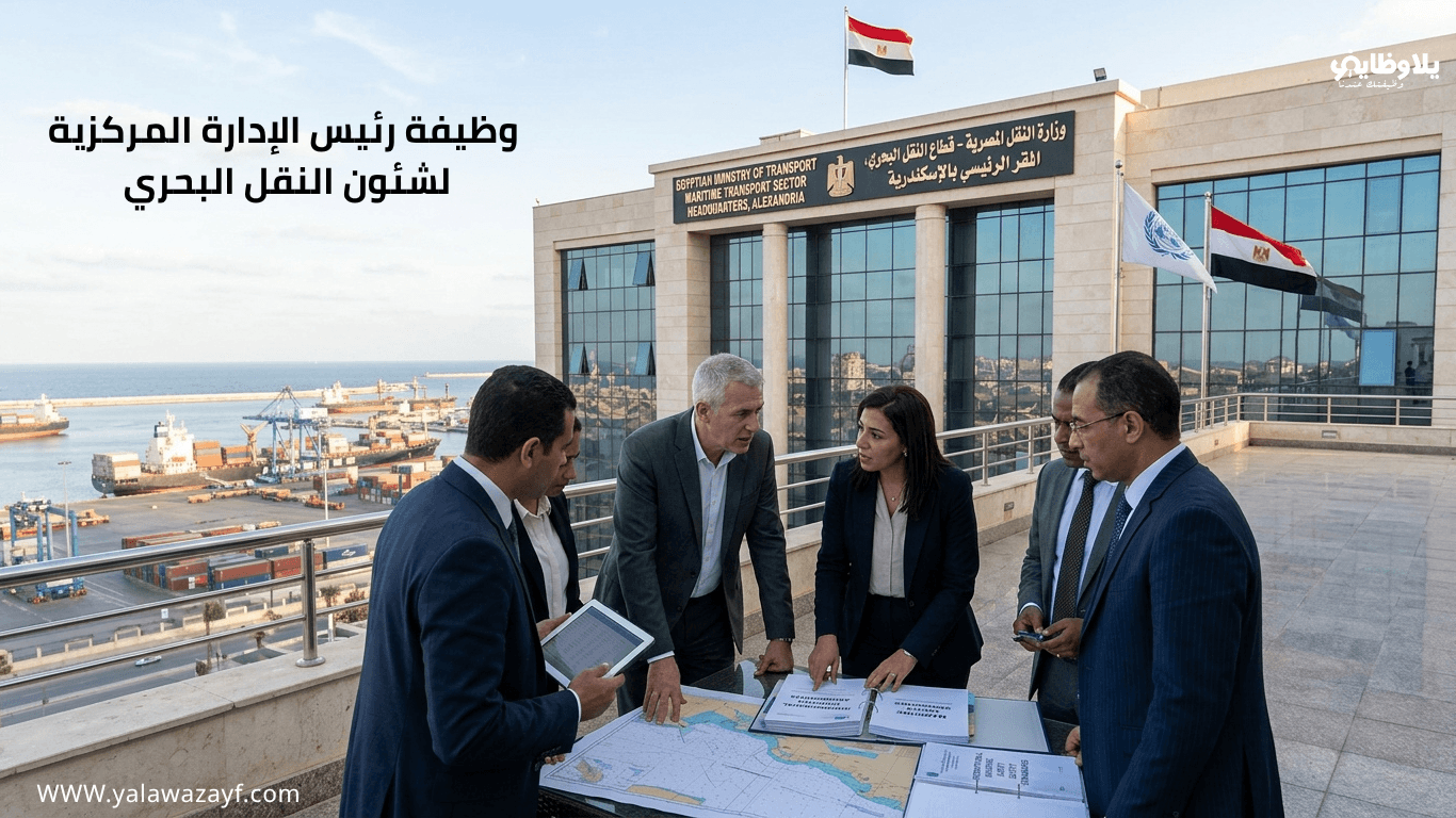 وزارة النقل – قطاع النقل البحري تعلن عن وظيفة رئيس الإدارة المركزية لشئون النقل البحري (المستوى العالي)