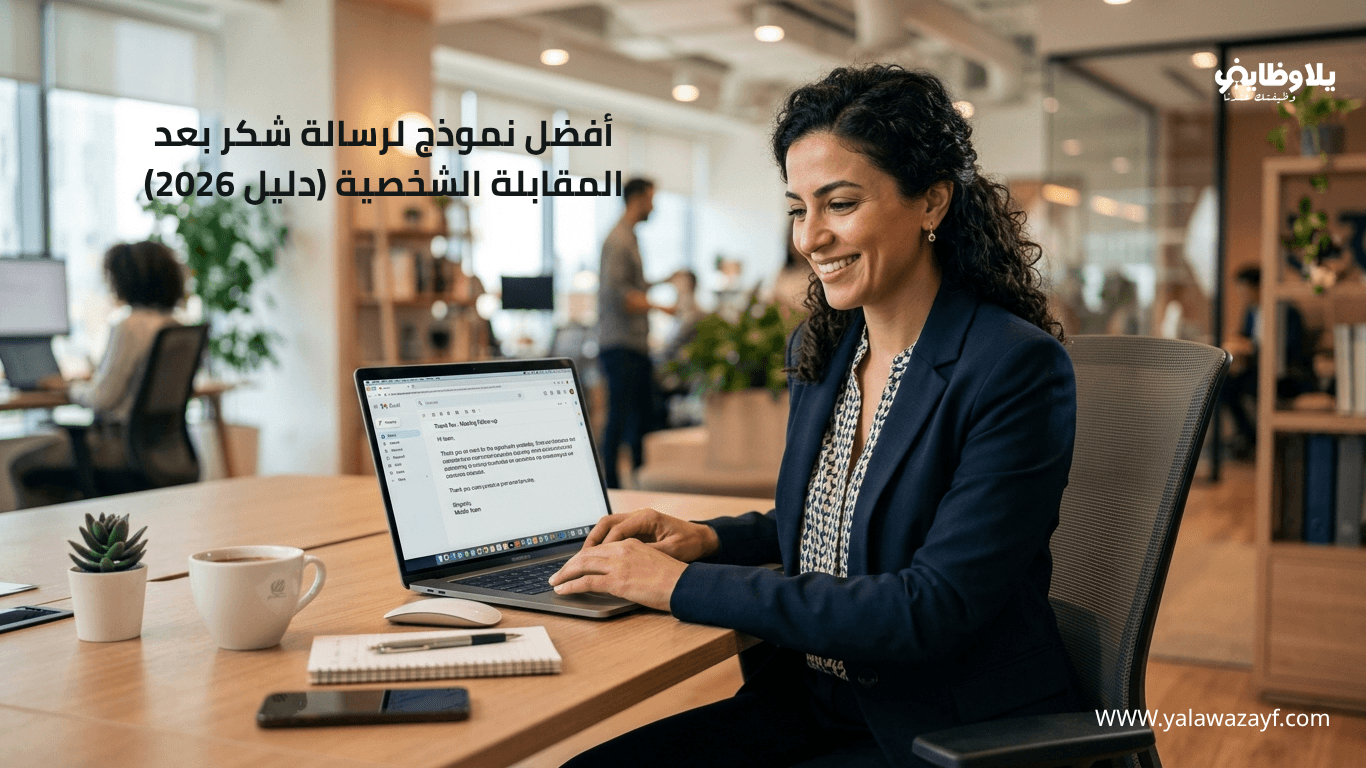 أفضل نموذج لرسالة شكر بعد المقابلة الشخصية (دليل 2026)