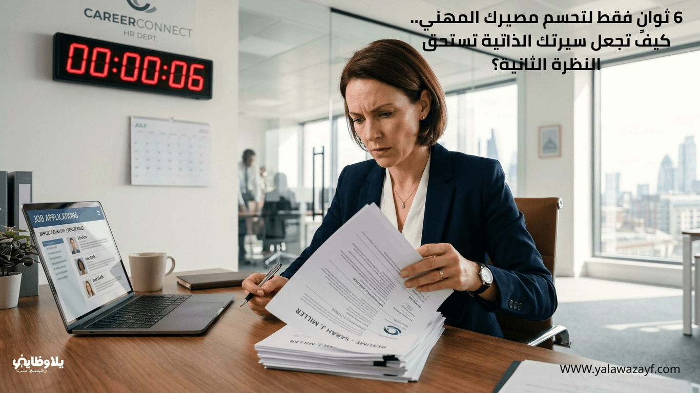 كيف يقرأ مسؤول التوظيف سيرتك الذاتية خلال 6 ثوانٍ؟ دليل 2026